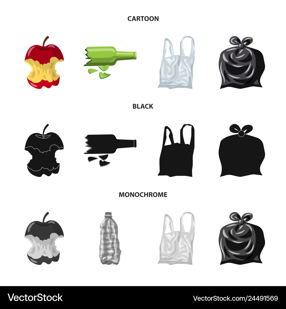 Isolated object of dump and sort sign collection Isolated object of dump and sort sign collection Vector Image