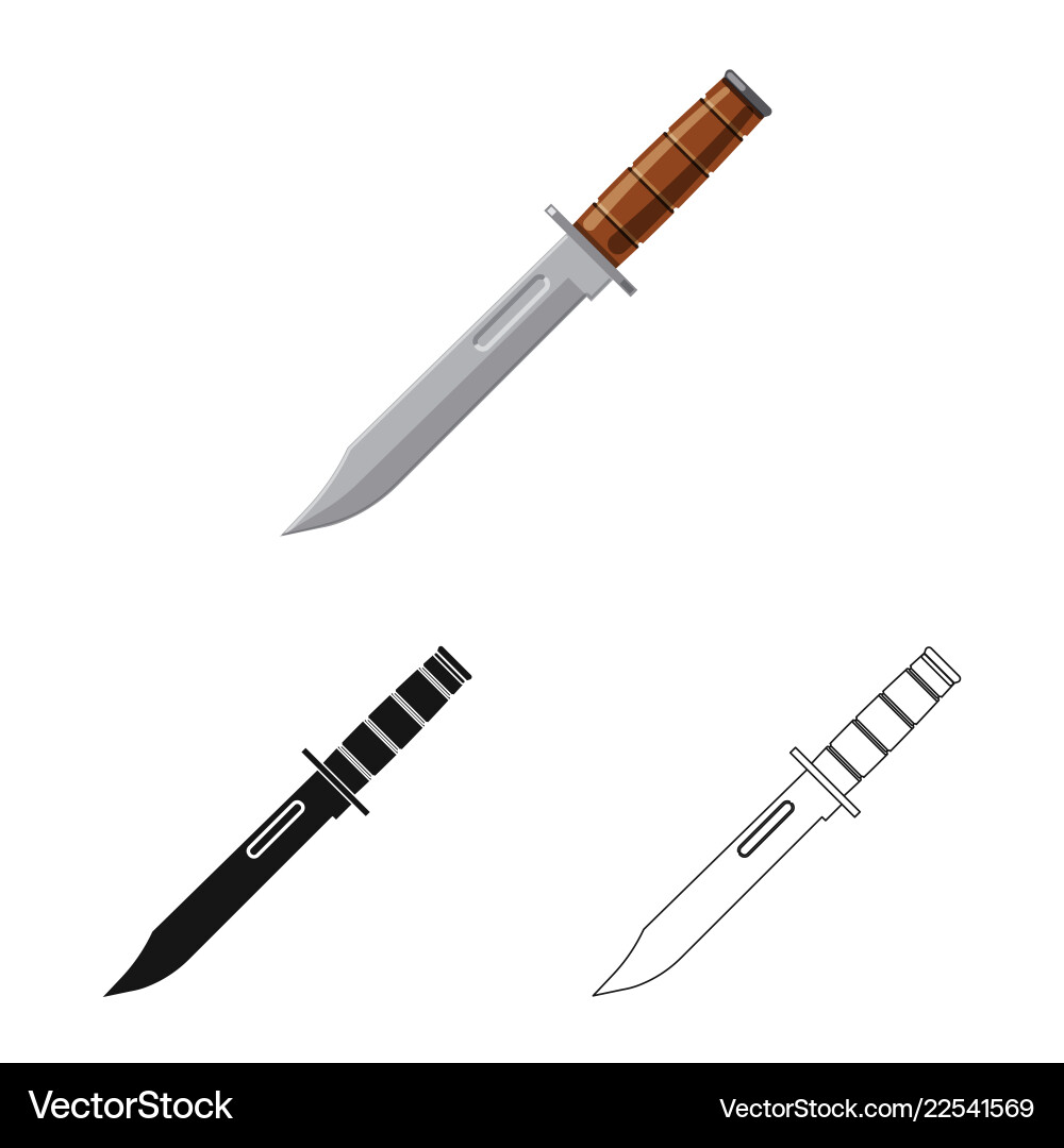 Isolated object of weapon and gun sign collection vector image