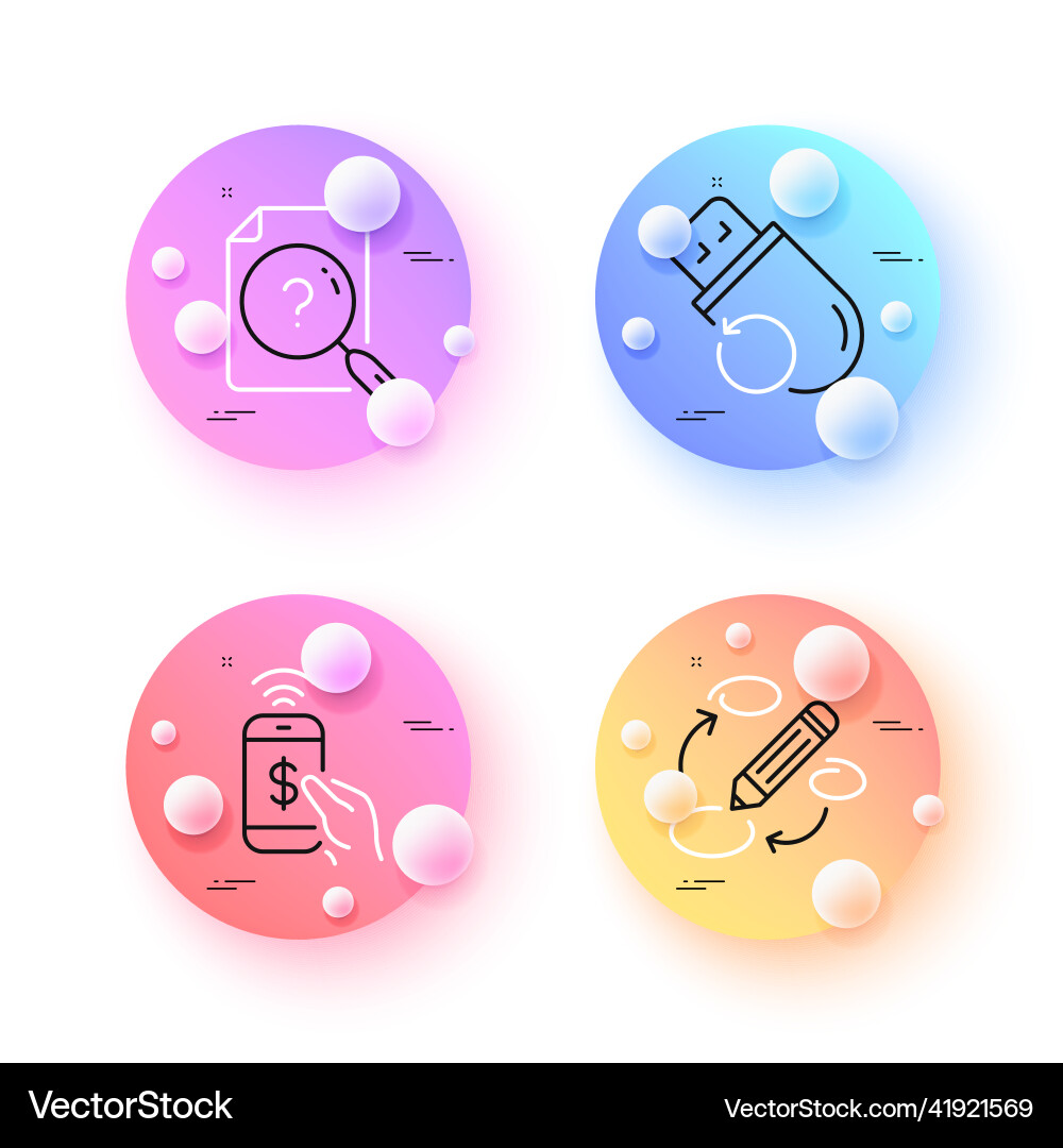 Phone payment keywords and search document Phone payment keywords and search document vector image