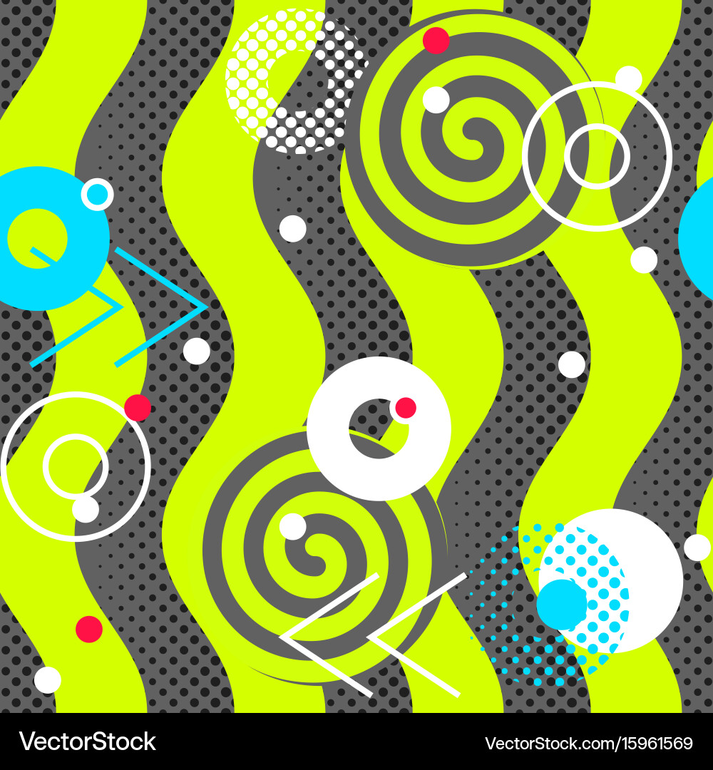 Pixelated Geometric Wave Pattern vector image