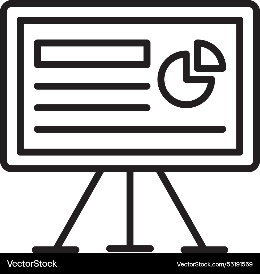 Presentation line icon design Vector Image