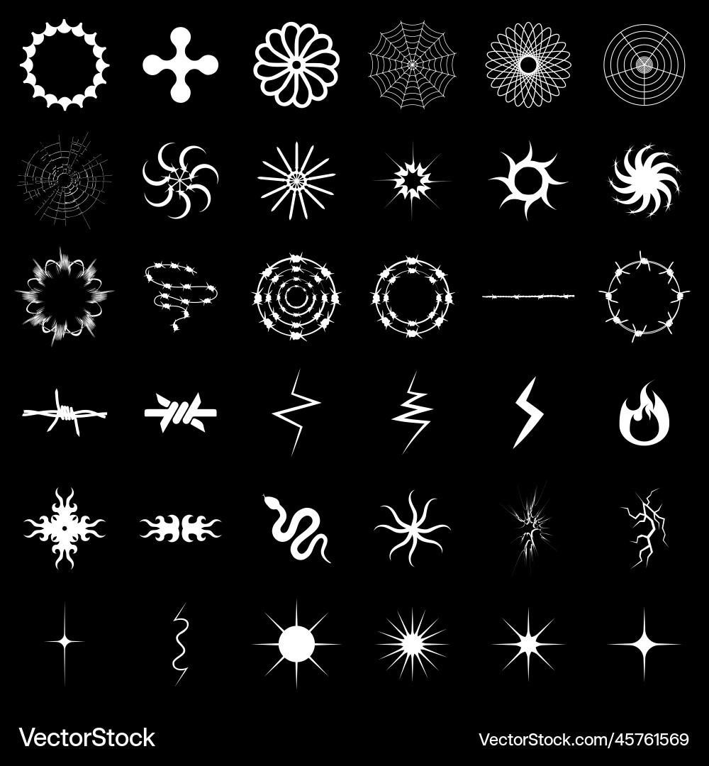 Retro futuristic elements for design Retro futuristic elements for design Vector Image