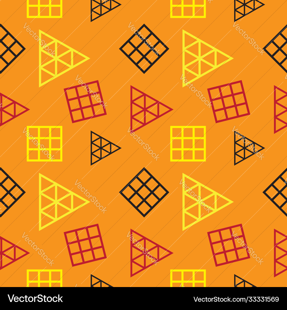 Retro polygonal geometric seamless pattern design Retro polygonal geometric seamless pattern design vector image