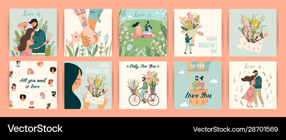 Romantic set with man and woman Romantic set with man and woman vector image