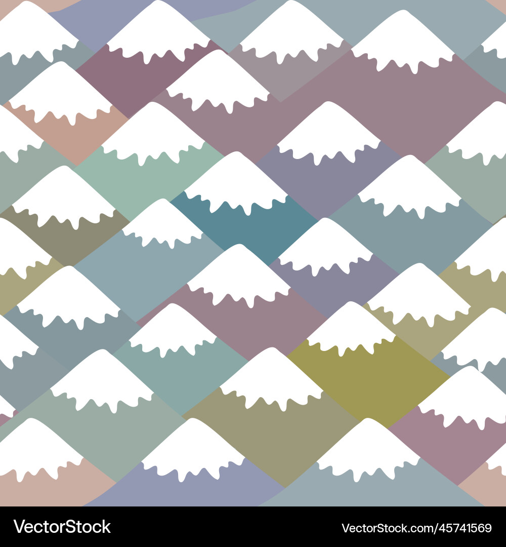 Seamless pattern mount nature background Seamless pattern mount nature background Vector Image