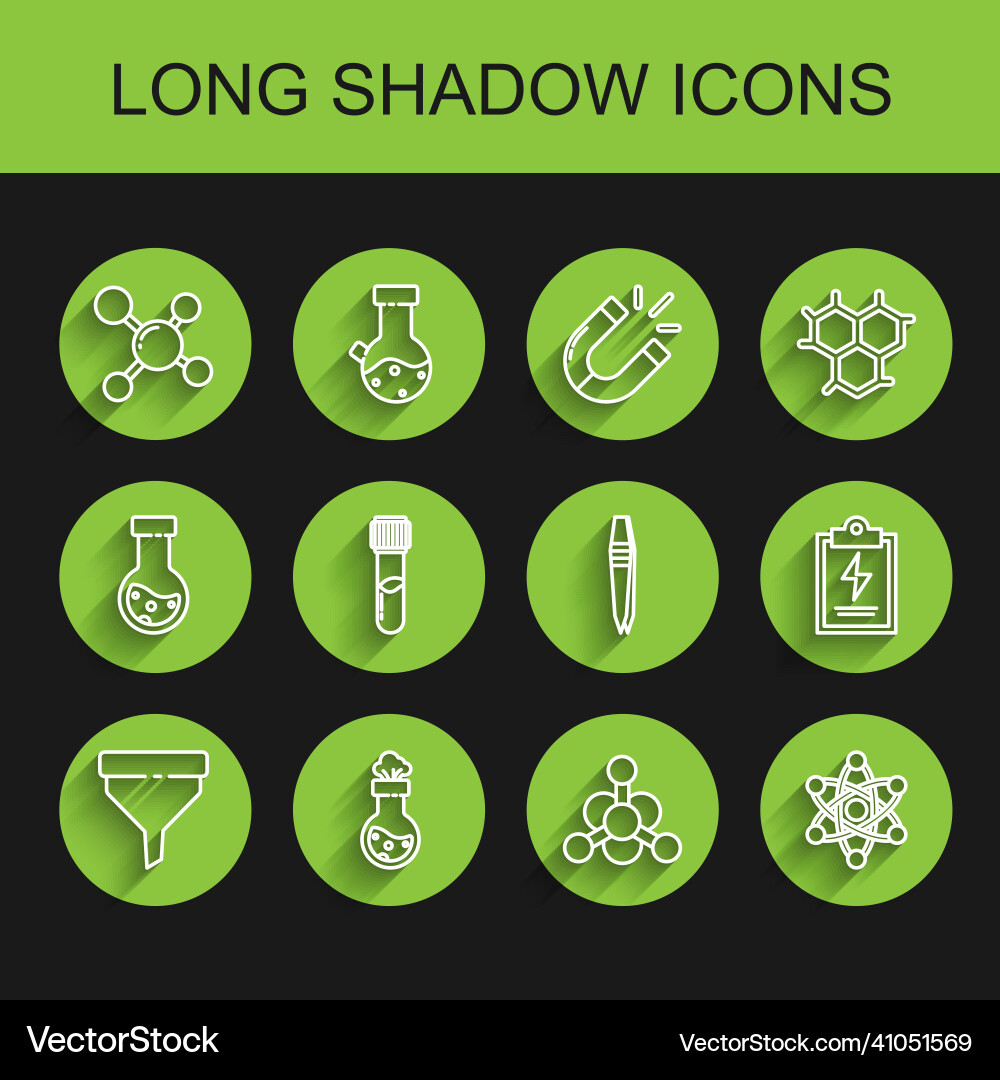 Set line funnel or filter test tube and flask Set line funnel or filter test tube and flask vector image