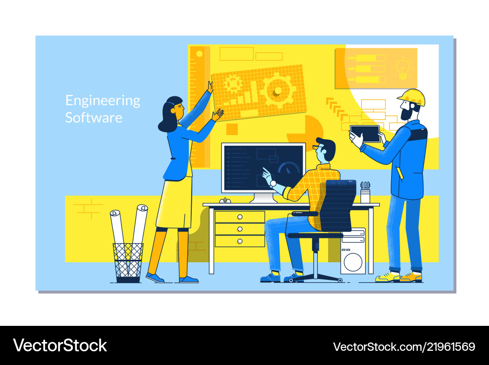 Software development and people concept Software development and people concept vector image