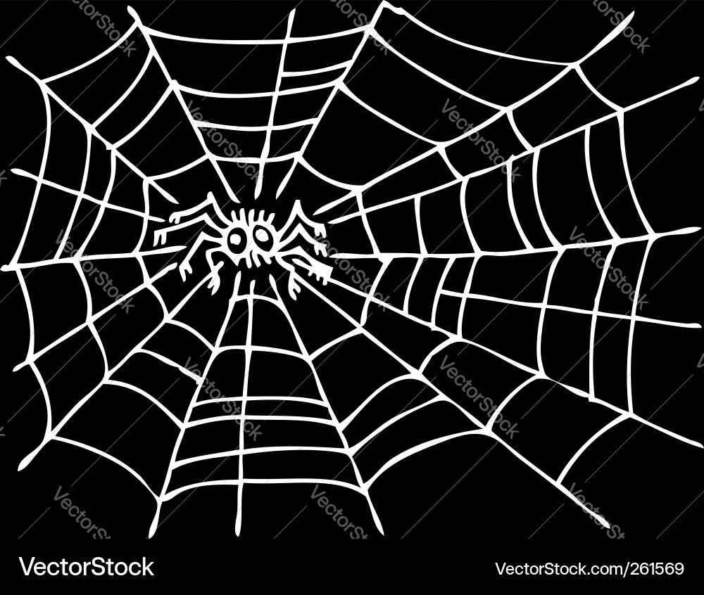 Spooky Spiderweb Background Vector Image