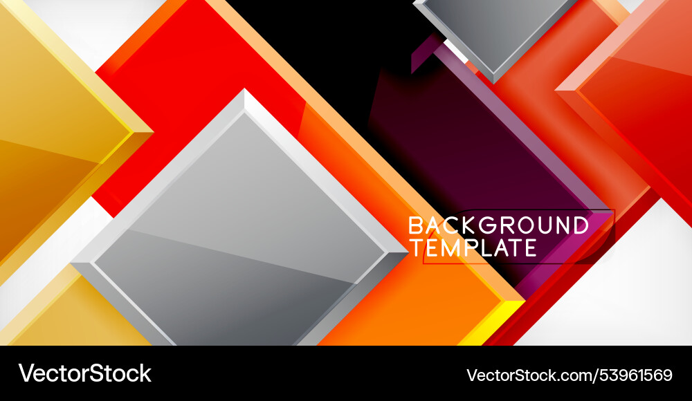 Square shape color abstract geometry Square shape color abstract geometry Vector Image