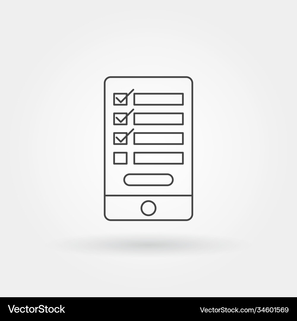 Todo list smartphone app single isolated icon Todo list smartphone app single isolated icon vector image