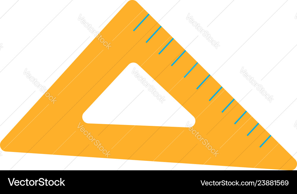 Triangle ruler icon measurement scale tool Vector Image