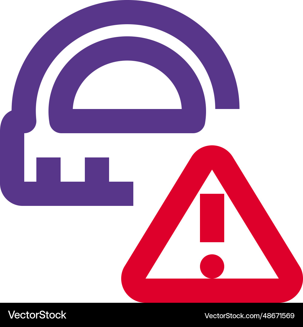 Uncertainly warning given for the ruler Vector Image