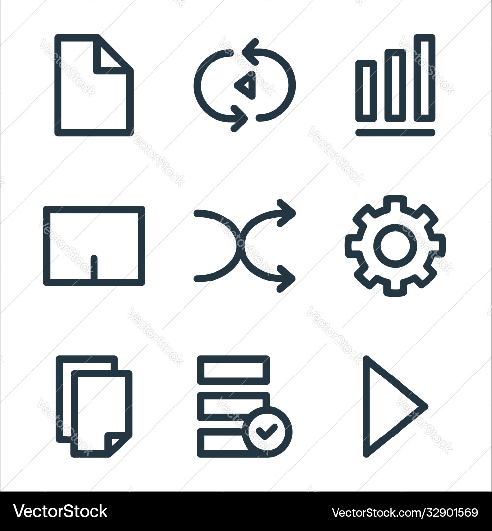 User interface line icons linear set quality Vector Image