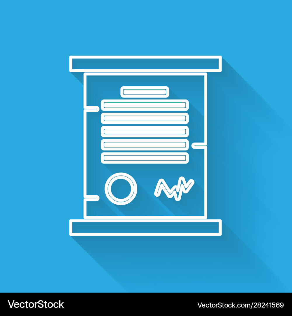 White line decree paper parchment scroll icon Vector Image