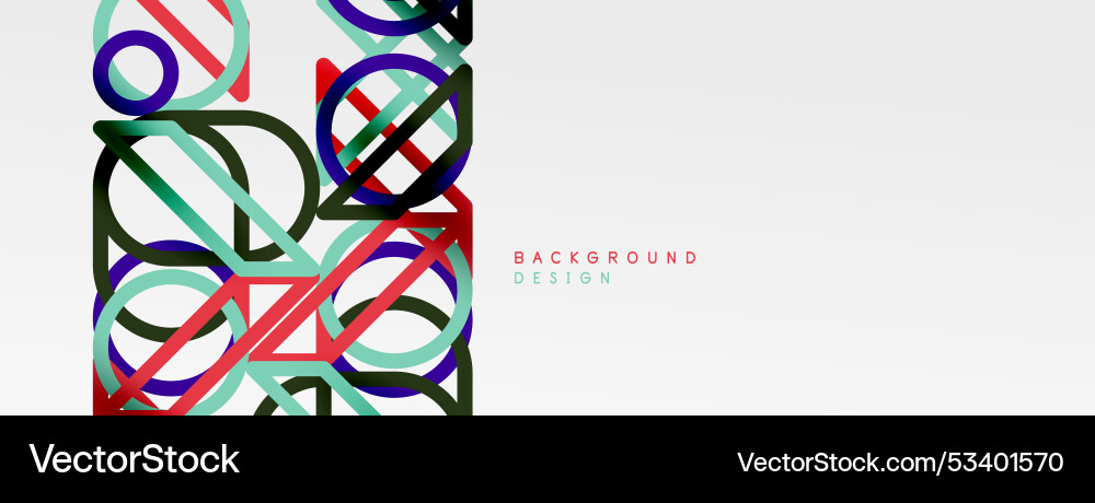 Abstract background - colorful circle lines Abstract background - colorful circle lines Vector Image