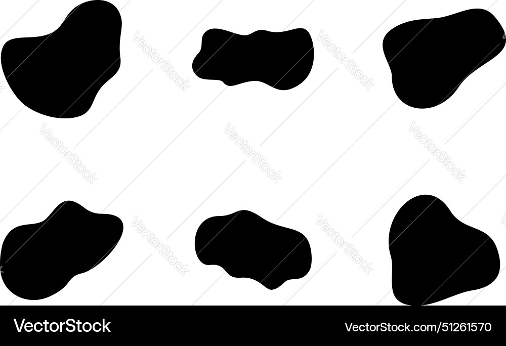 Abstract blobs liquid and fluid shape pictogram vector image