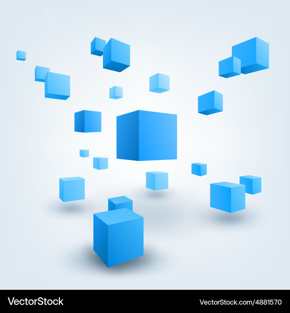 Abstract composition of 3d Vector Image