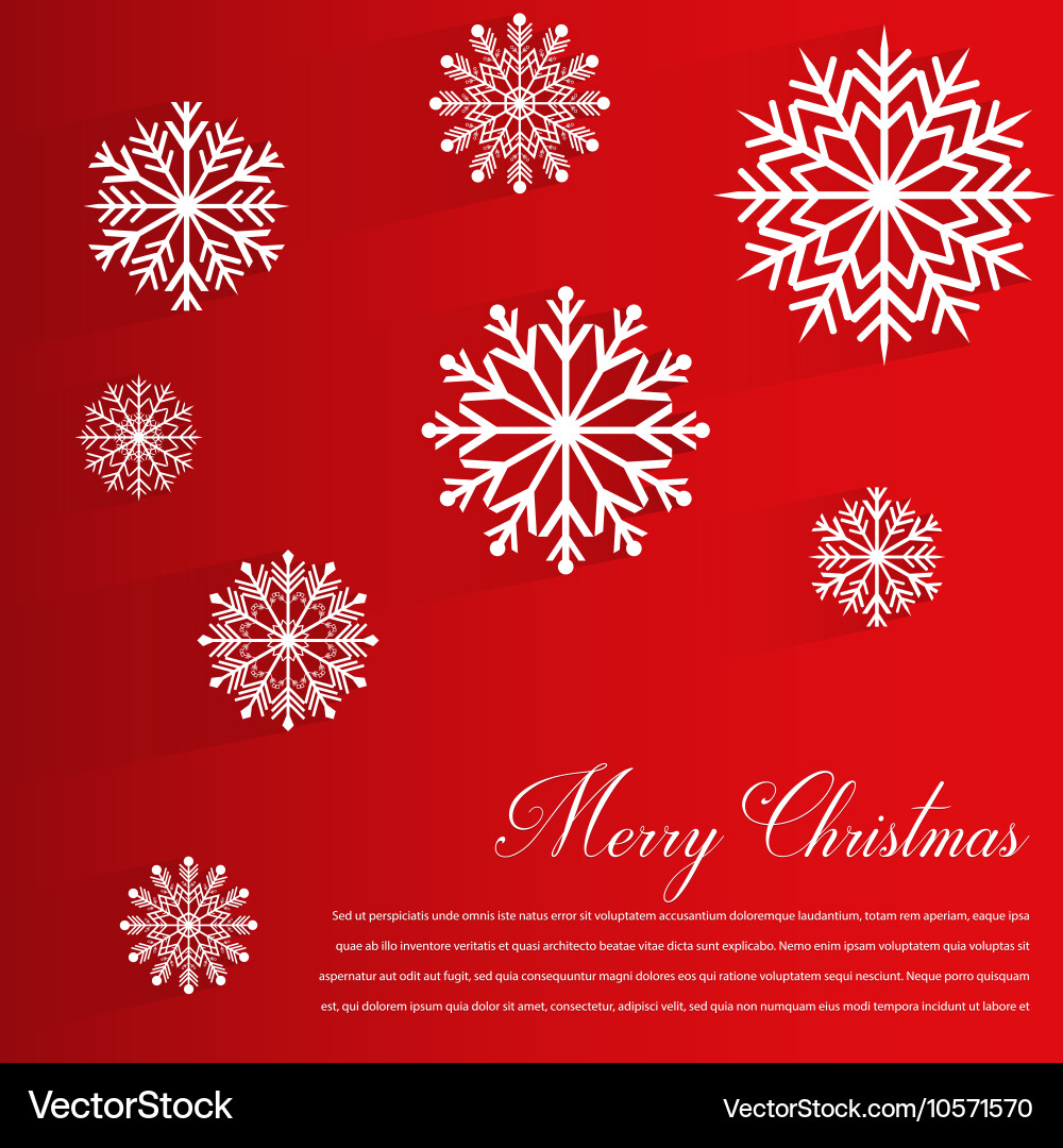 Abstract design with snowflakes and merry vector image