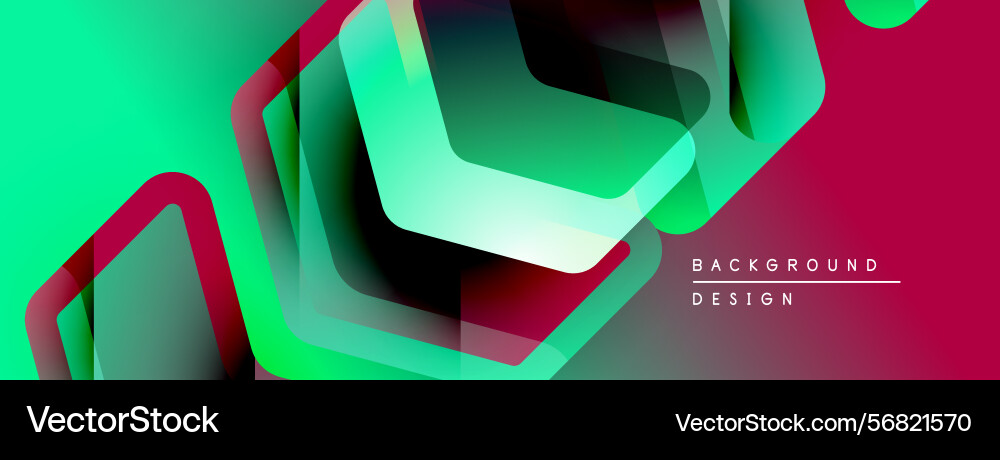 Abstract geometric shapes overlap creating vector image