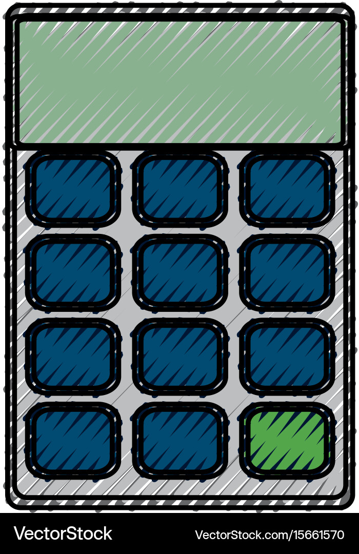 Calculator math device Vector Image
