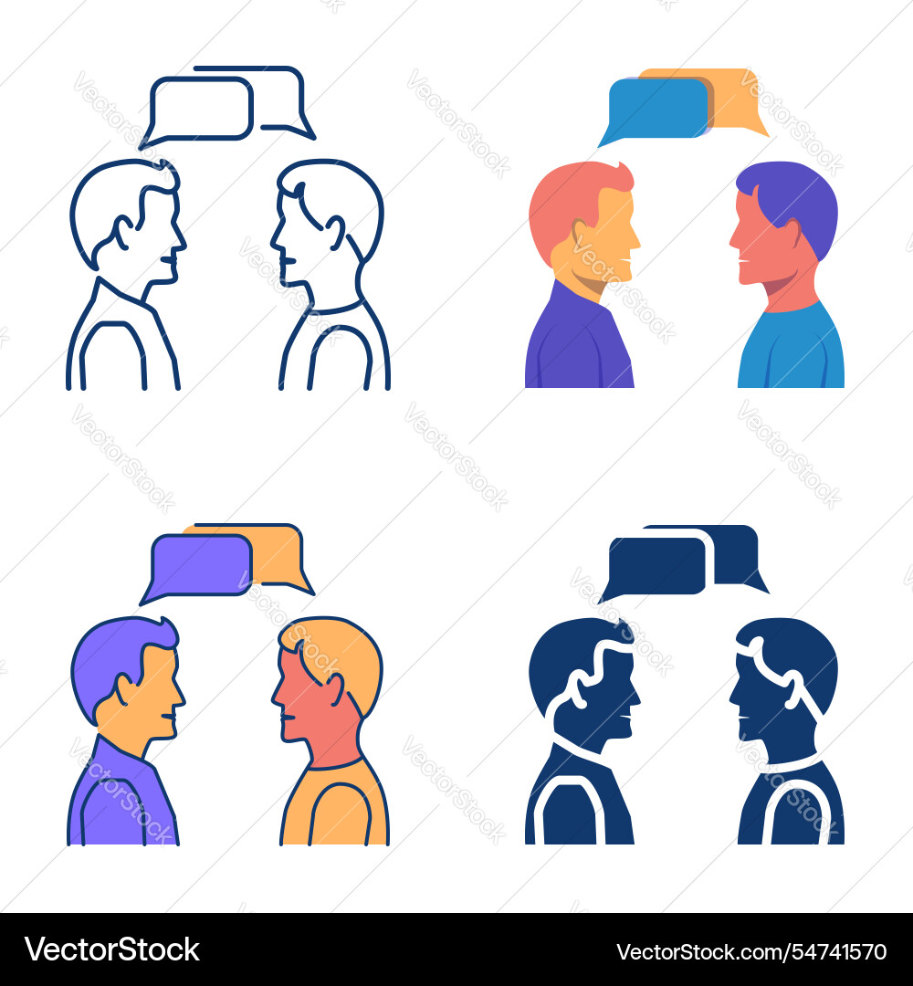 Communication and dialog icon set Communication and dialog icon set vector image