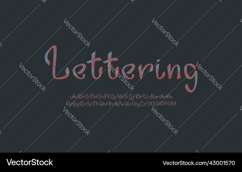 Cursive texturierte Schrift handschriftlich Script alphabet Cursive texturierte Schrift handschriftlich Script alphabet vektorbild