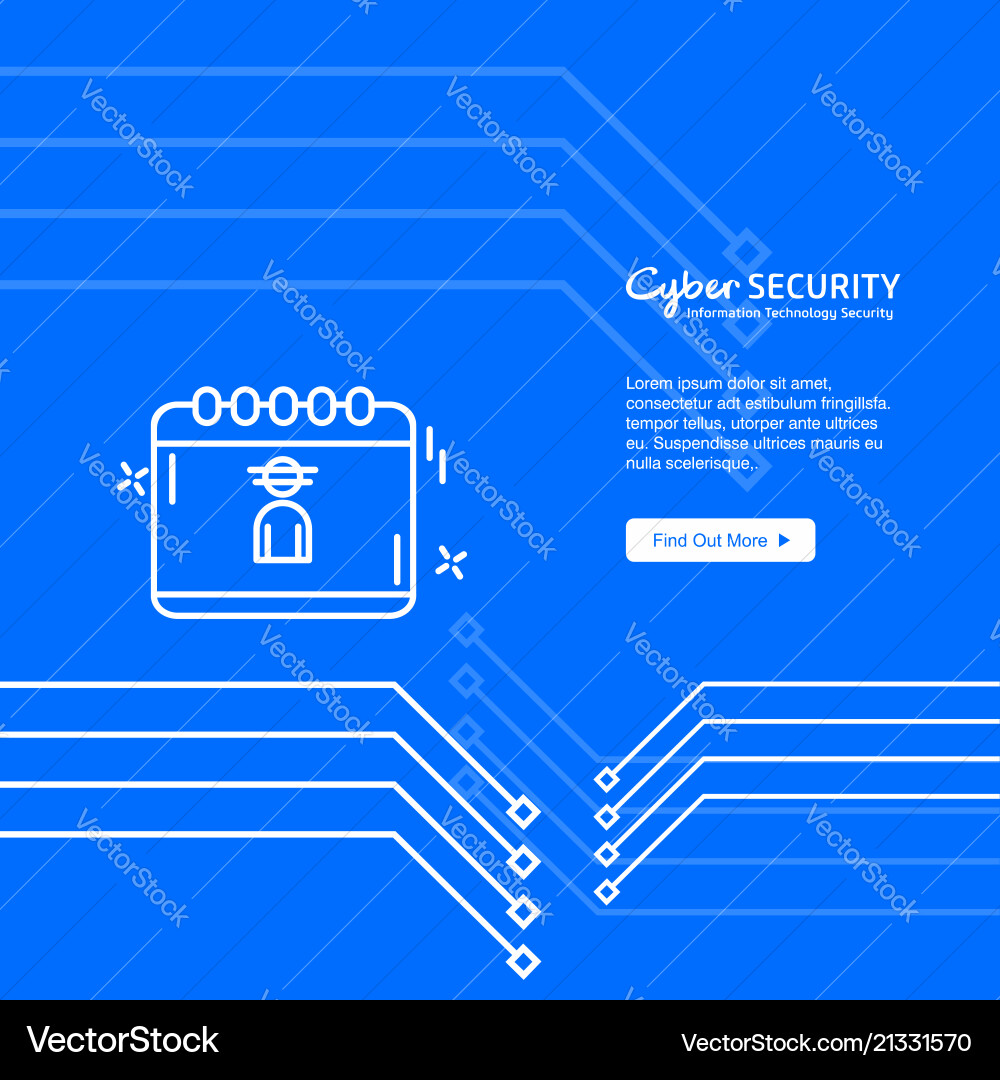 Cyber security design with unique style Vector Image