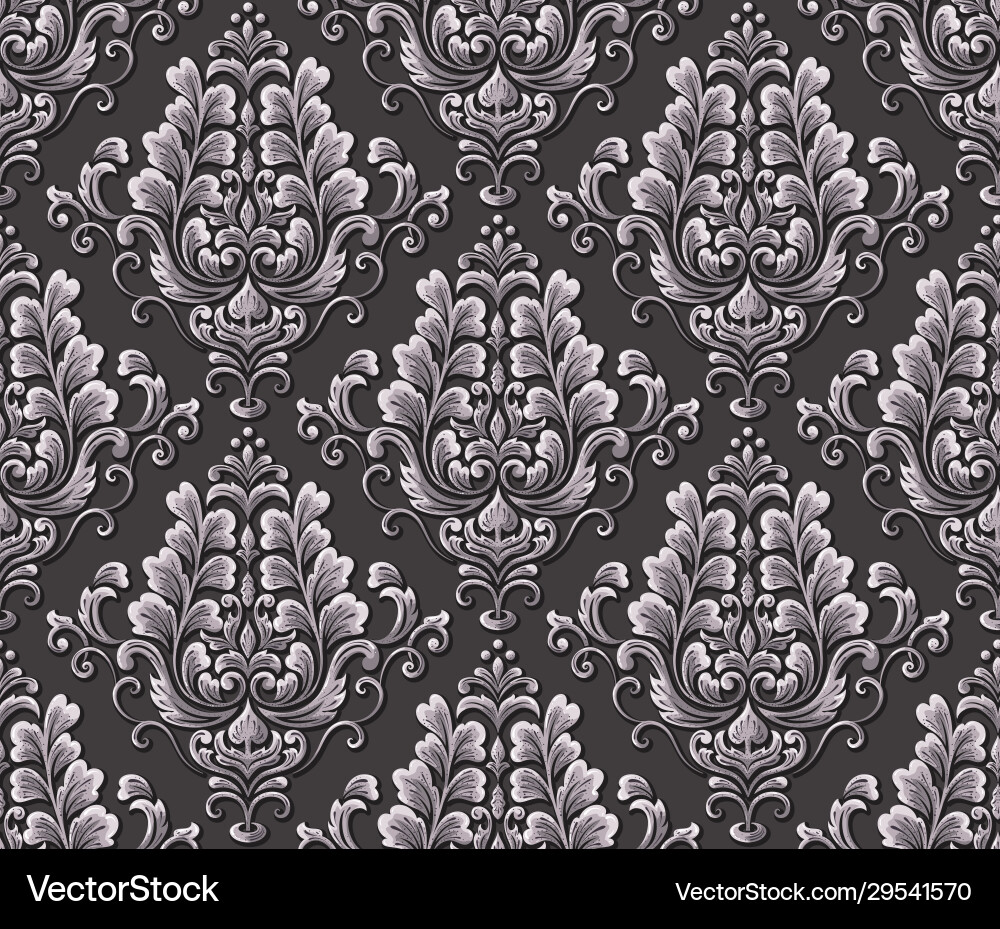 Damask seamless emboss pattern background Damask seamless emboss pattern background vector image