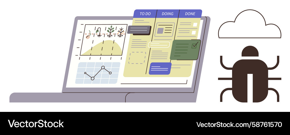 Data Analysis & Task Boards Vector Image