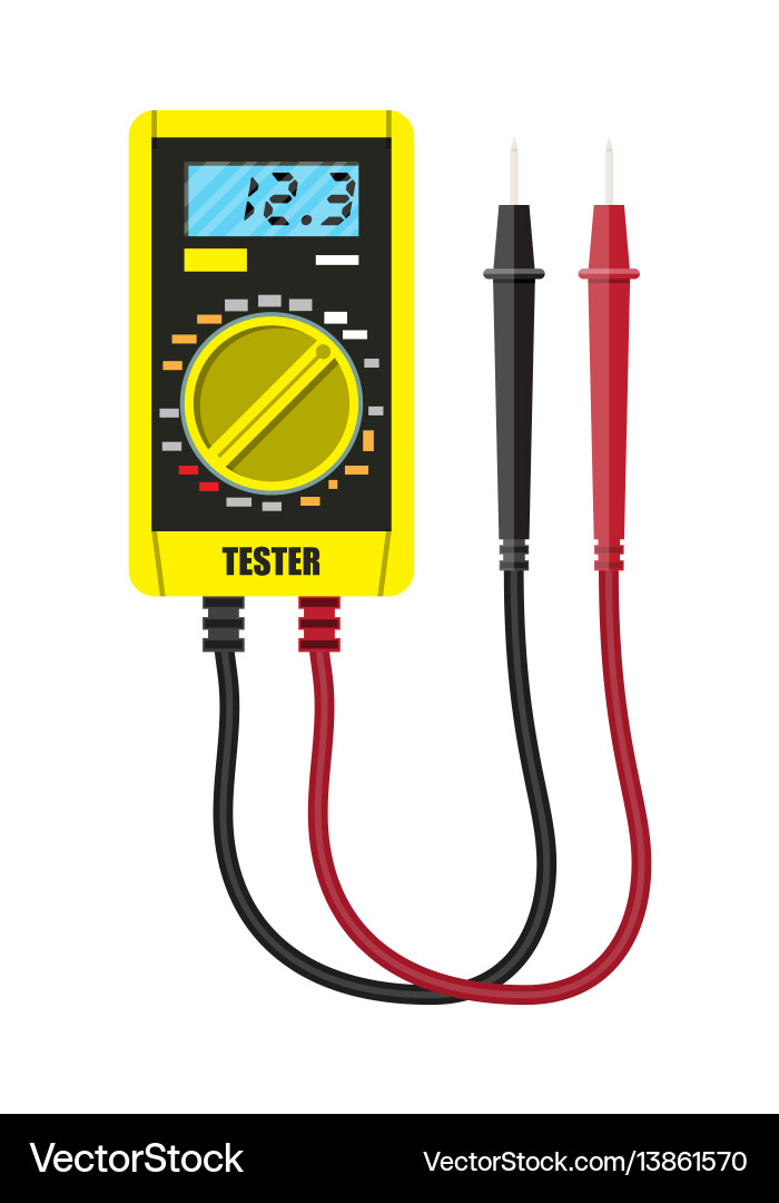 Digital Multimeter with Probe vector image