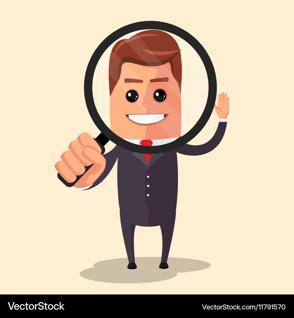 Flat design manager character Vector Image