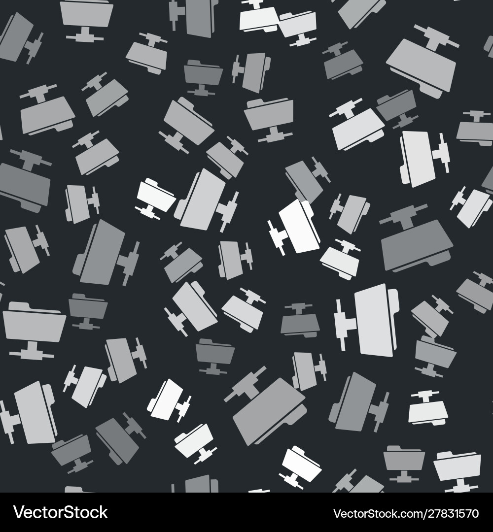 Grey ftp folder icon isolated seamless pattern Vector Image
