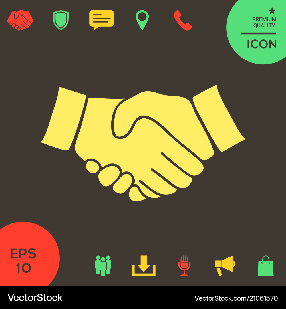 Handshake symbol icon Vector Image