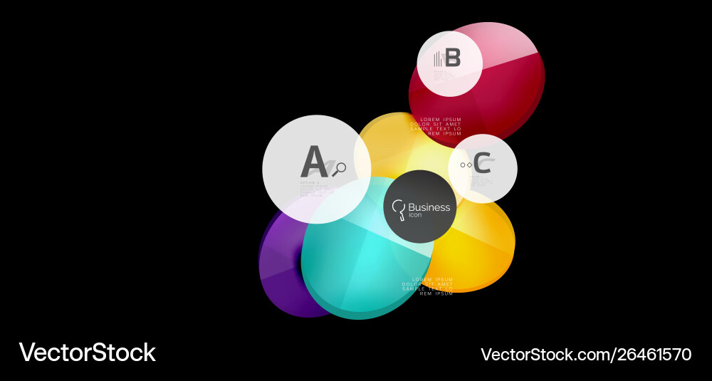 Info graphics circles background success icon Info graphics circles background success icon vector image