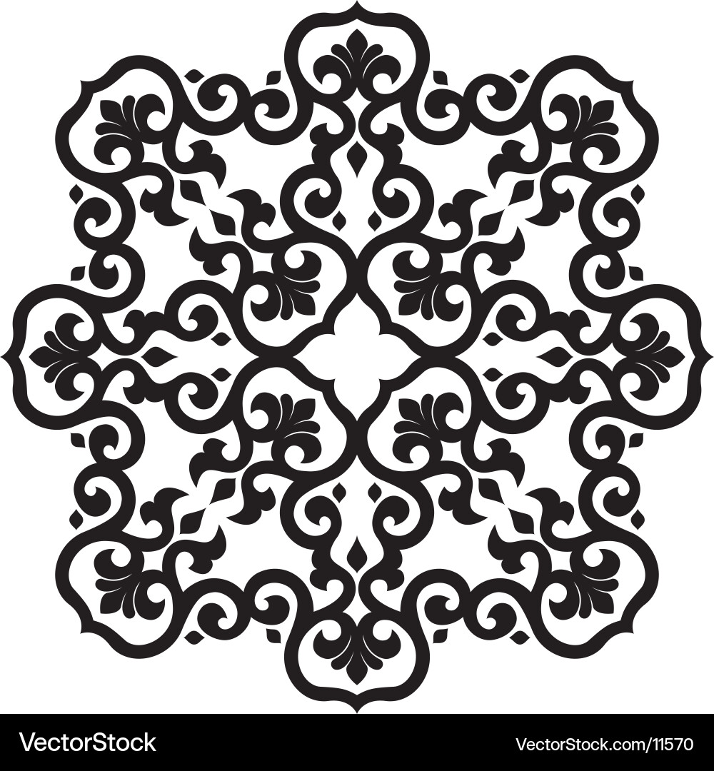 Intricate Floral Scroll Pattern vector image