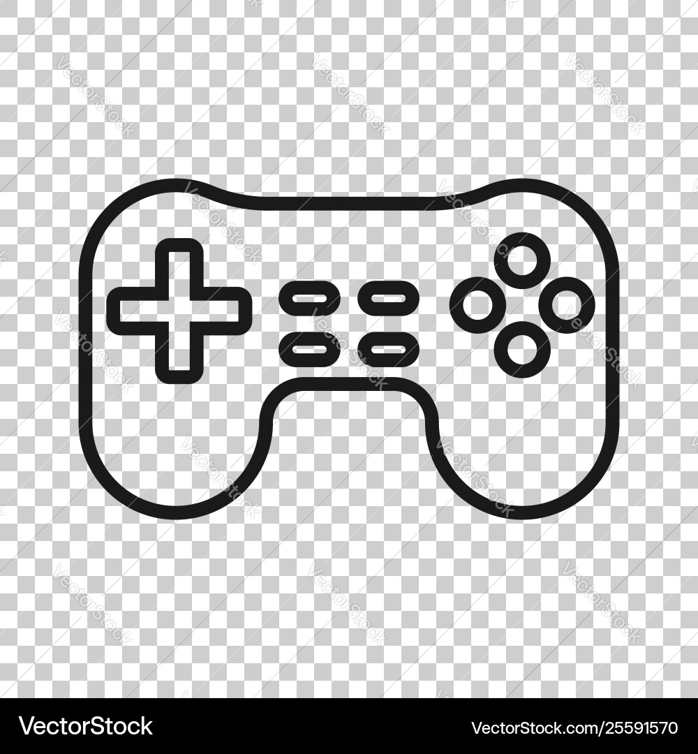 Joystick sign icon in transparent style gamepad vector image