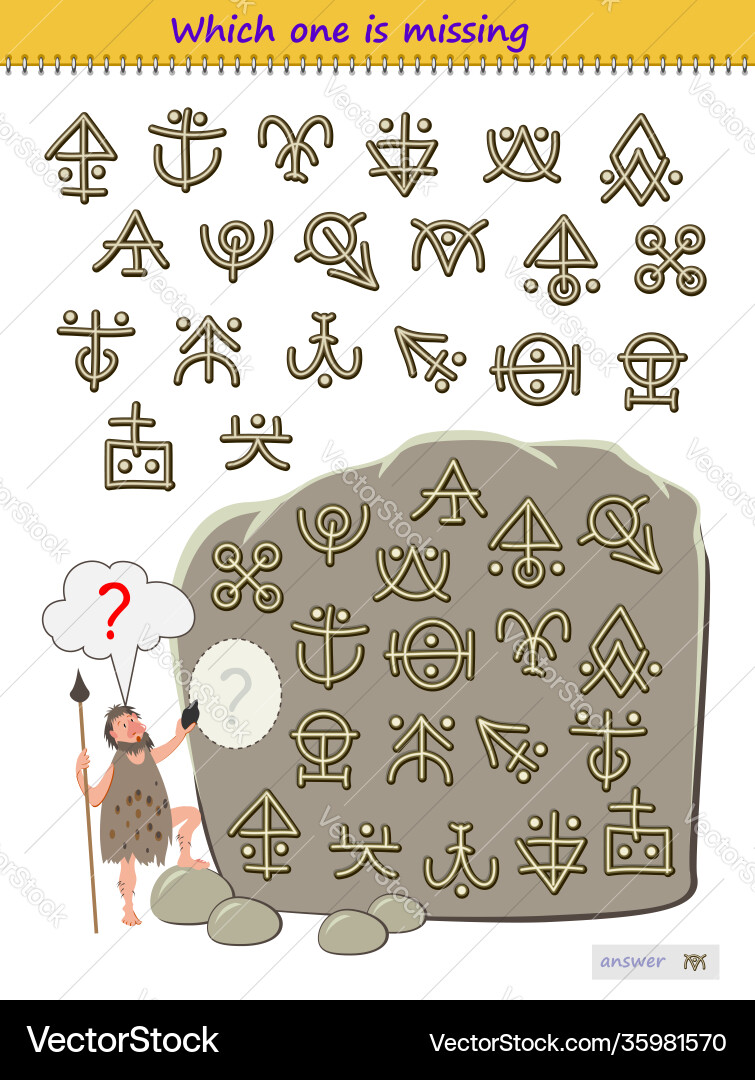Logic puzzle game for children and adults which Vector Image