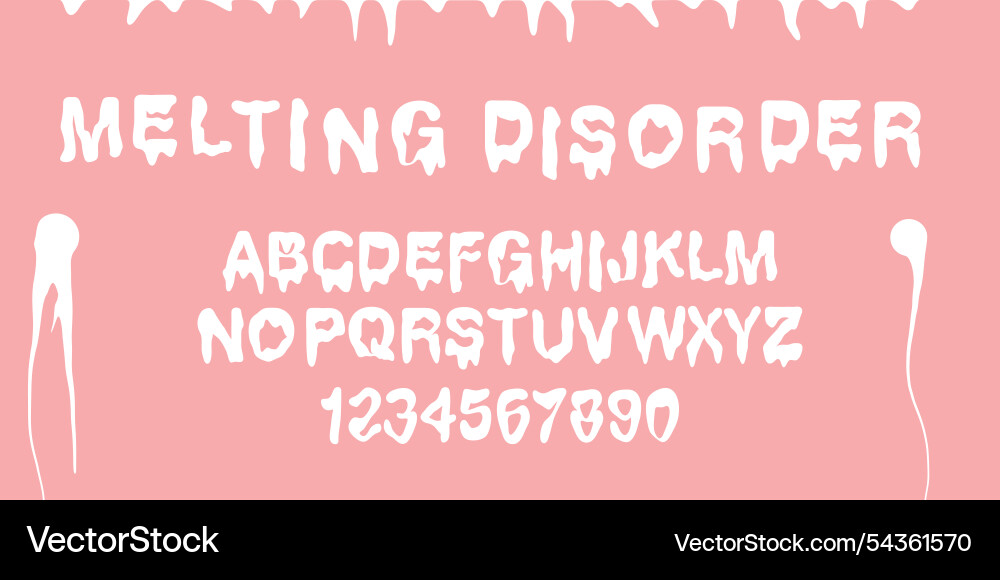 Melting style font design isolated Melting style font design isolated Vector Image