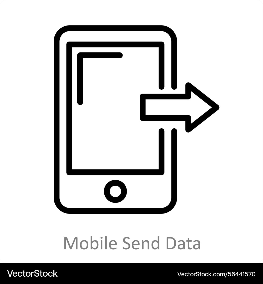 Mobile send data icon concept vector image