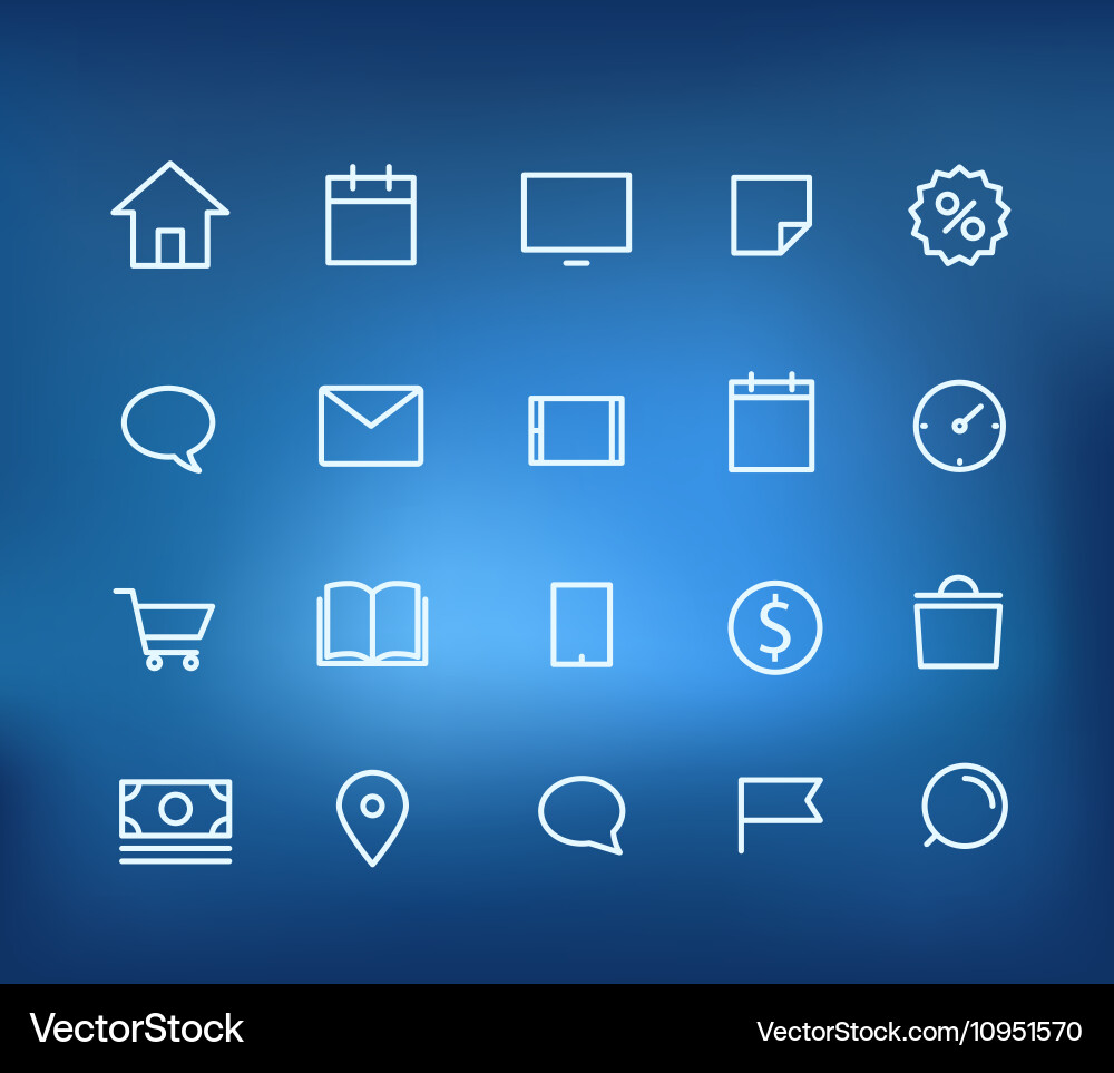 Modern web and mobile application pictograms vector image