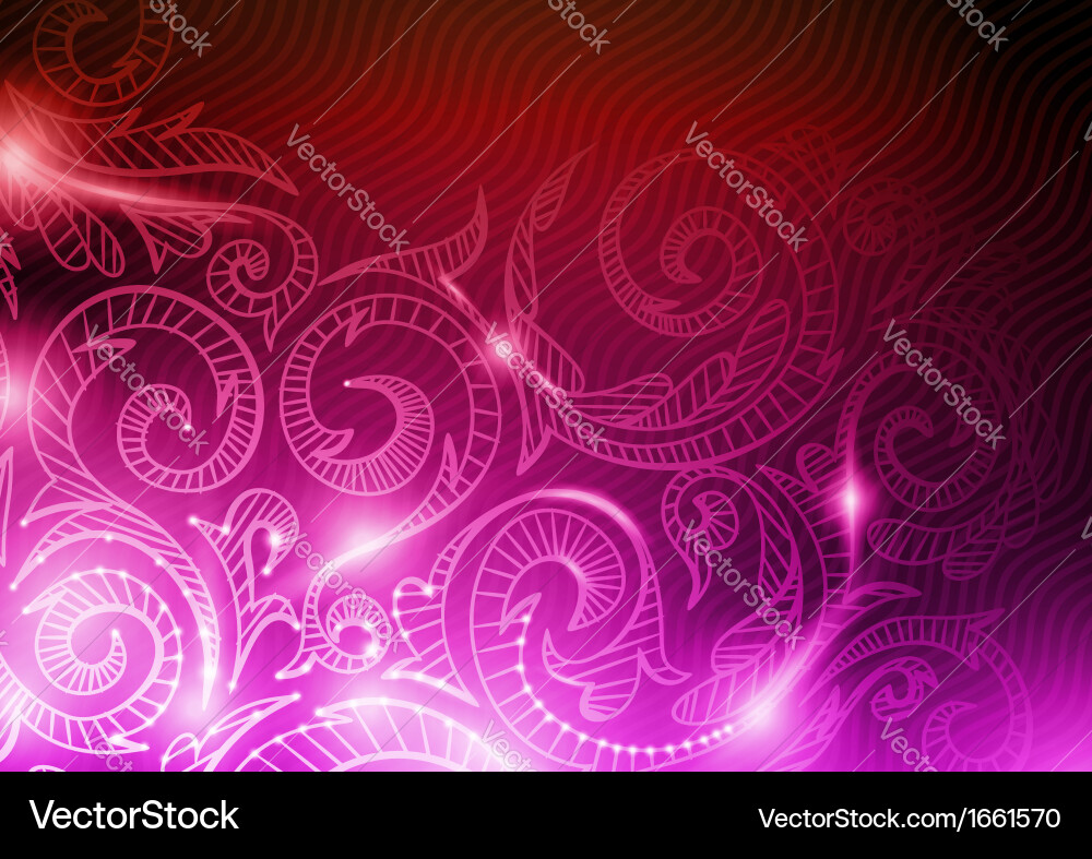 Neon pattern background vector image