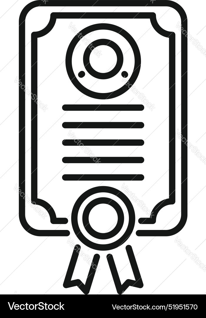 Official document showing proof of completion Official document showing proof of completion Vector Image