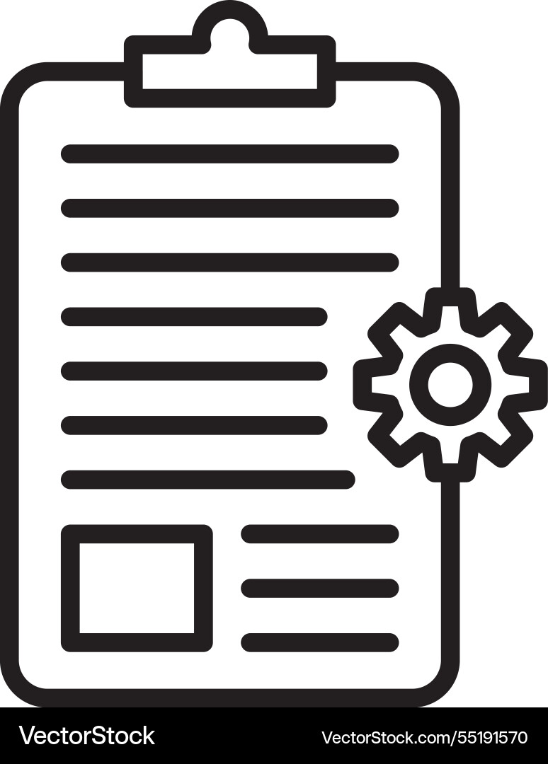 Project management line icon design Vector Image