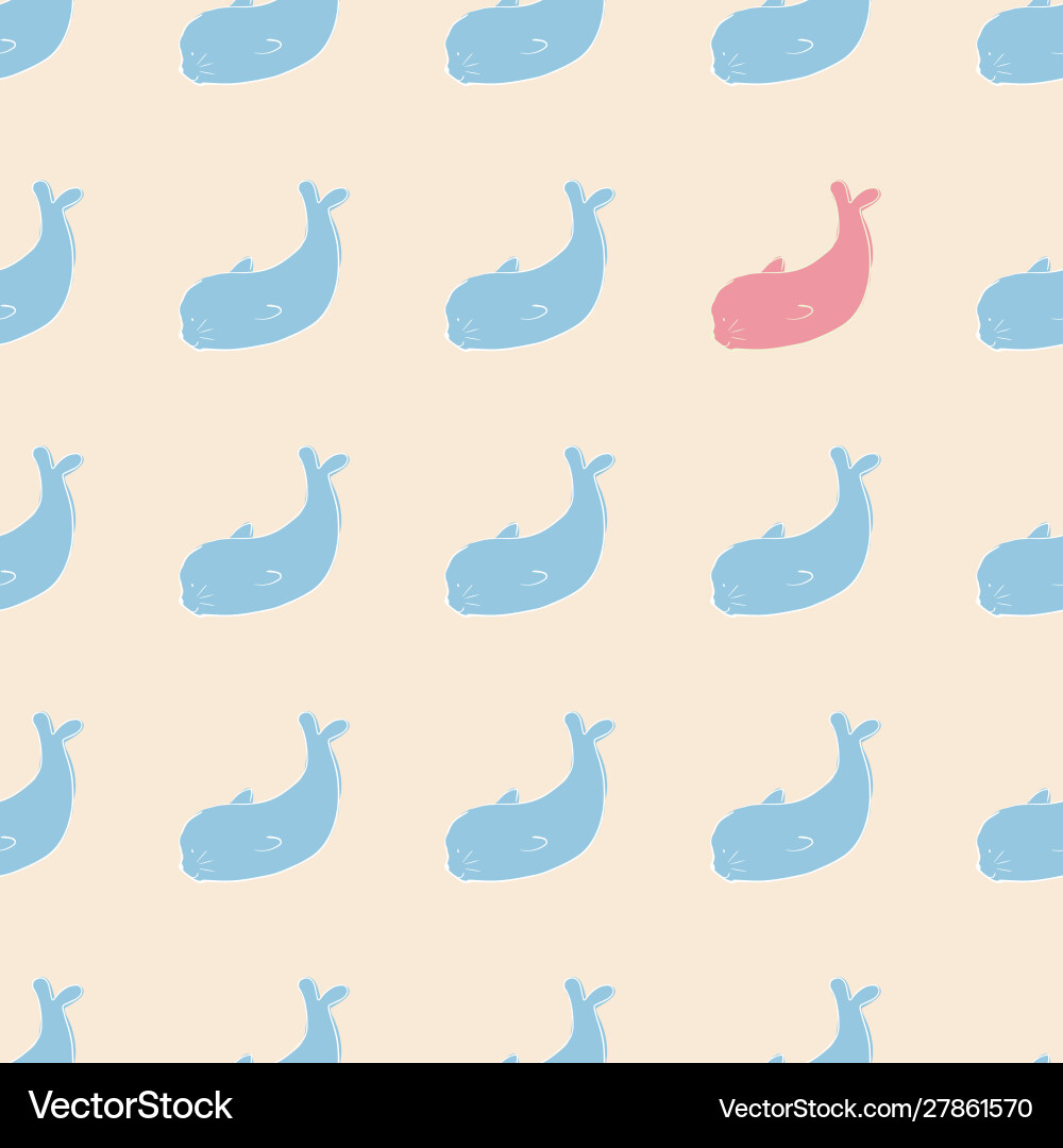 Seal seamless repeat pattern design Seal seamless repeat pattern design vector image