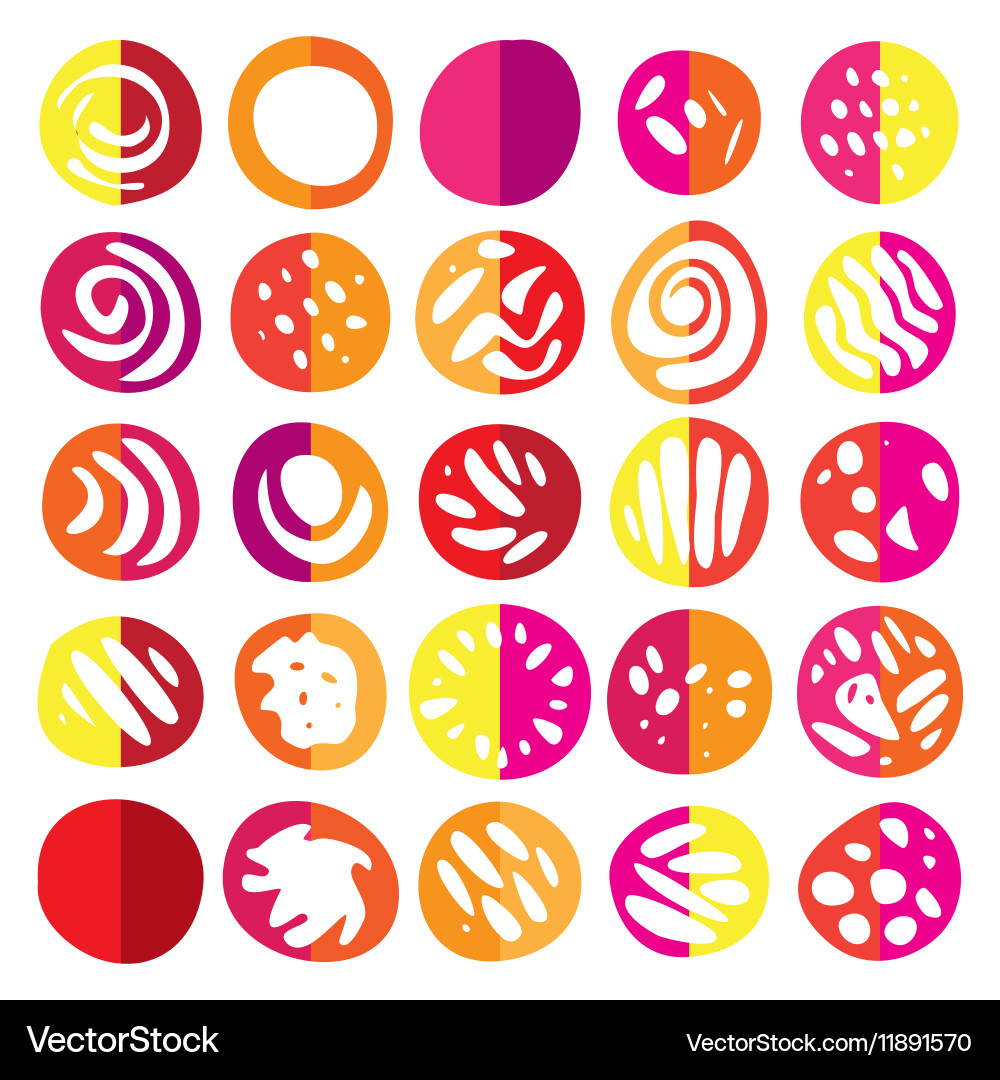 Set of hand drawn scetch elements vector image