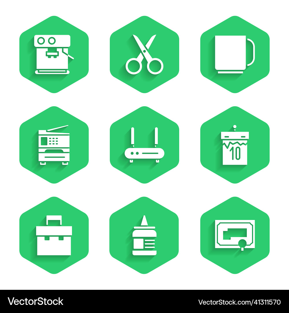 Set router and wi-fi signal glue certificate Vector Image