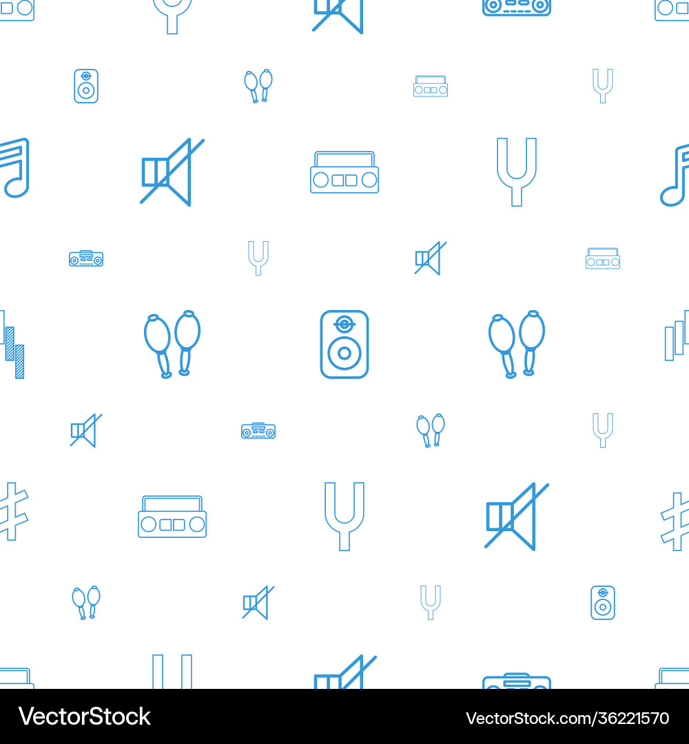 Sound icons pattern seamless white background Sound icons pattern seamless white background vector image