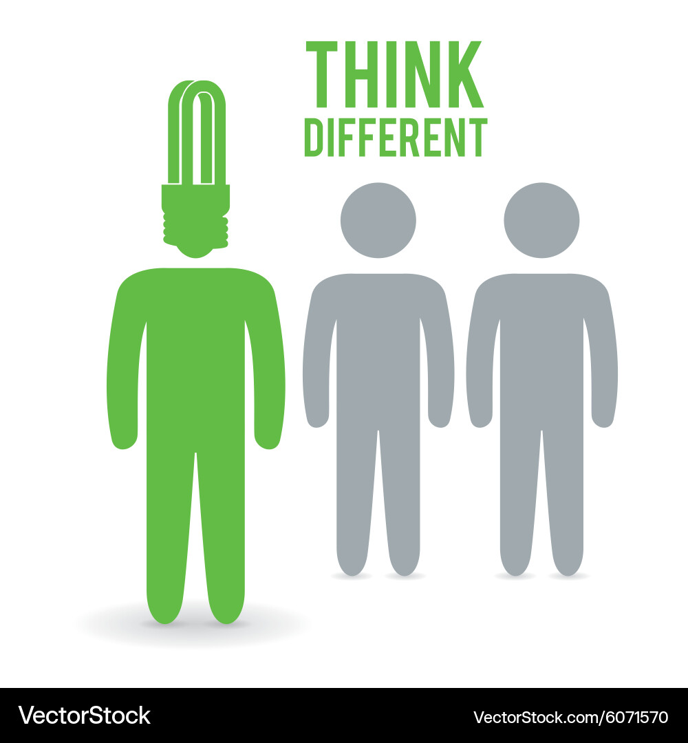 Think different design Vector Image
