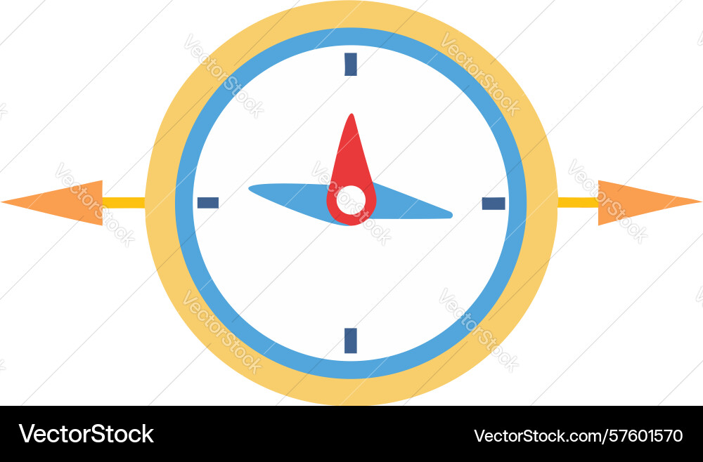 Time direction compass and clock for temporal Vector Image