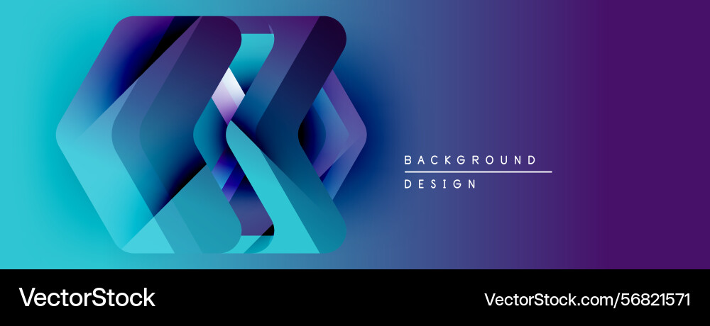 Abstract geometric shapes overlap creating vector image